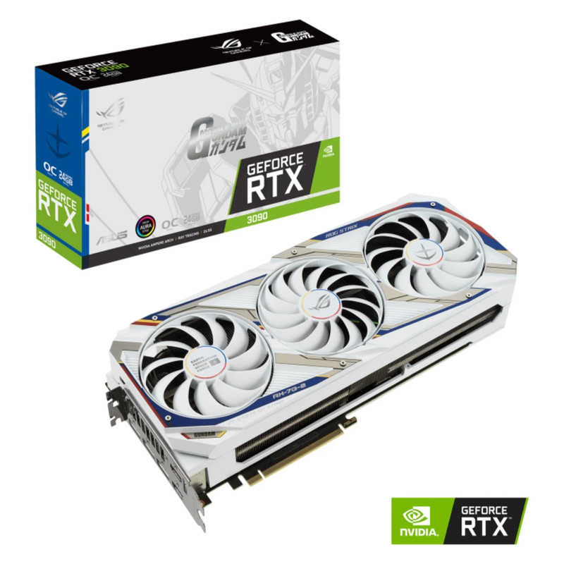 Asus ROG Strix GeForce RTX 3090 OC 24GB Gundam Edition GPU - كرت الشاشة